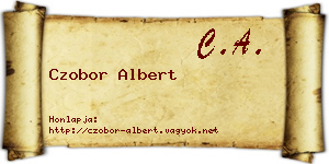 Czobor Albert névjegykártya